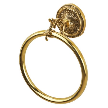 Barocco Towel Ring Polished Brass