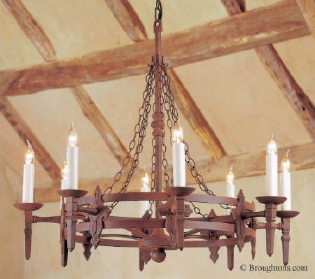 Baronial 8 Light Chandelier Aged Iron