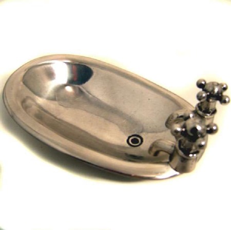 Freestanding Soap Dish Antique Silver