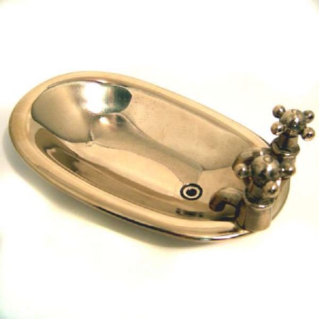 Freestanding Soap Dish Polished Brass