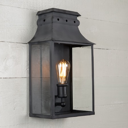 Bath Wall Lantern Medium Black
