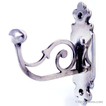 Monza Robe Hook Antique Silver
