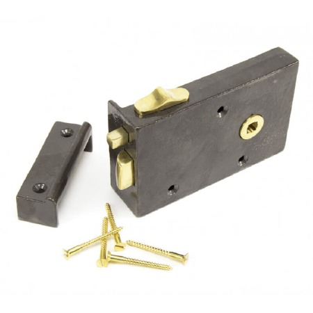 From The Anvil 5" Iron Bathroom Rim Latch RH