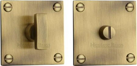 Heritage BAU1555 Bathroom Thumb Turn & Release Antique Brass Lacq