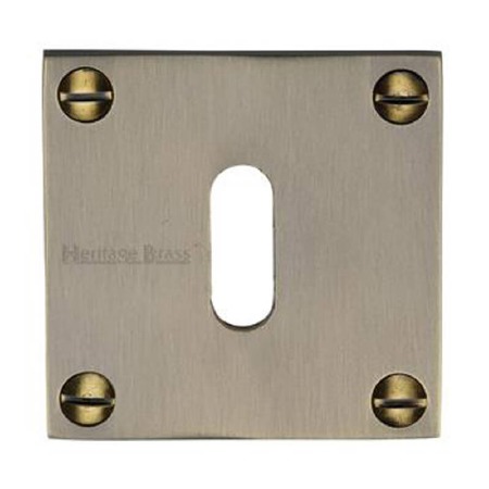 Heritage BAU1556 Square Escutcheon Antique Brass Lacquered