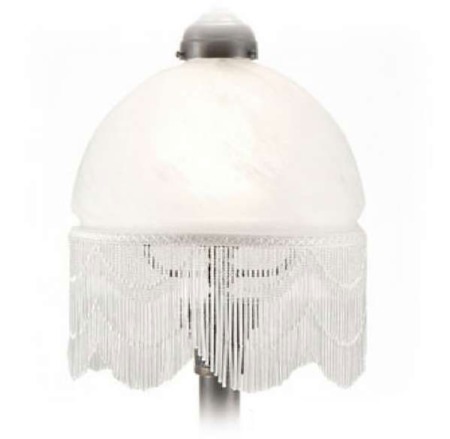 Bead Alabaster White Shade 25cm