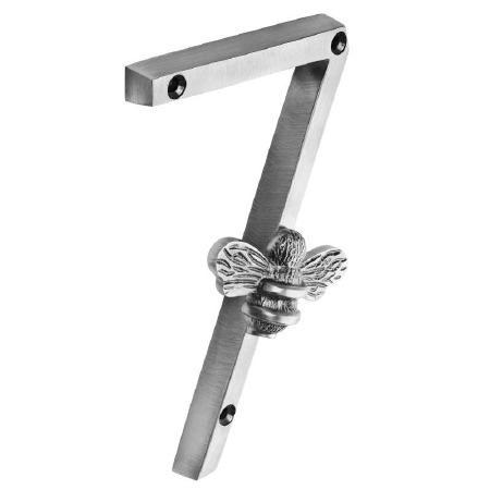 Bee Numeral 7 Pewter