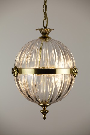 Belzoni Lion Globe Mellow Brass (3.0M Drop)