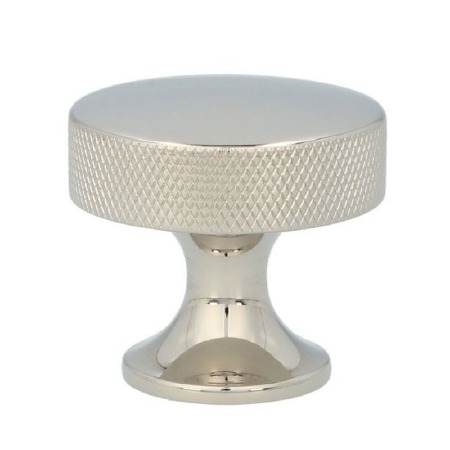 Berlin Knurled Cupboard Knob 38mm Polished Nickel