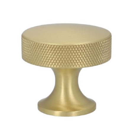 Berlin Knurled Cupboard Knob 38mm Satin Brass