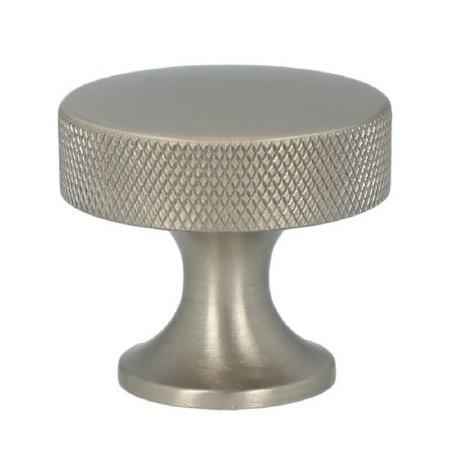 Berlin Knurled Cupboard Knob 38mm Satin Nickel