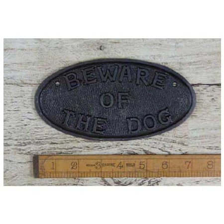 Beware Of The Dog Cast Iron