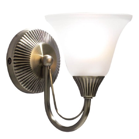 Boston Single Wall Light Antique Brass