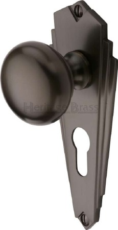 Heritage Broadway BR1848 Knobs Euro Profile Matt Bronze