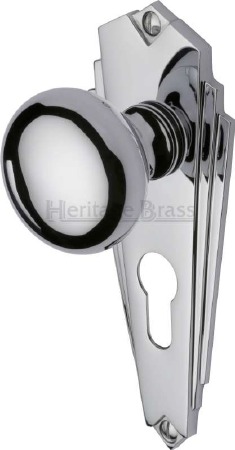 Heritage Broadway BR1848 Knobs Euro Profile Polished Chrome