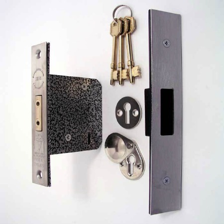 Broughtons 5 Lever BS Mortice Deadlock 76mm(3") Satin Stainless Steel