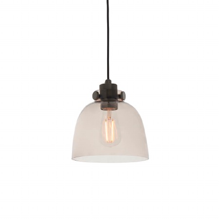 Buckland Pendant with Smoked Grey Glass