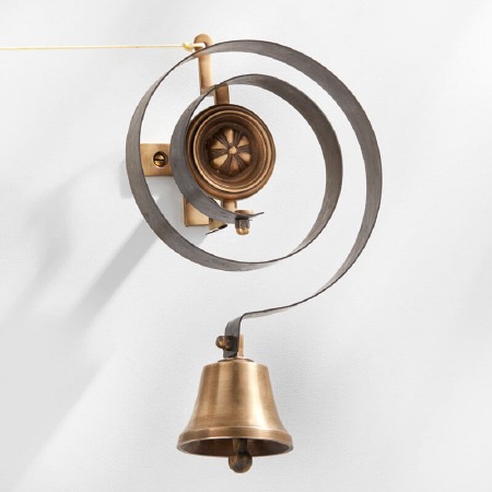 Butler or Housekeepers Bell Antique Satin Brass
