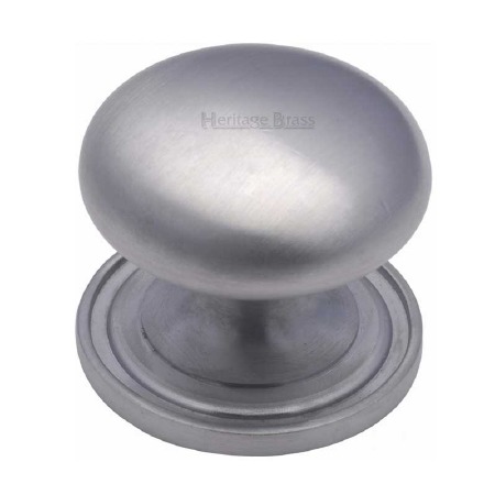 Heritage Round Cabinet Knob C2240 32 Satin Chrome