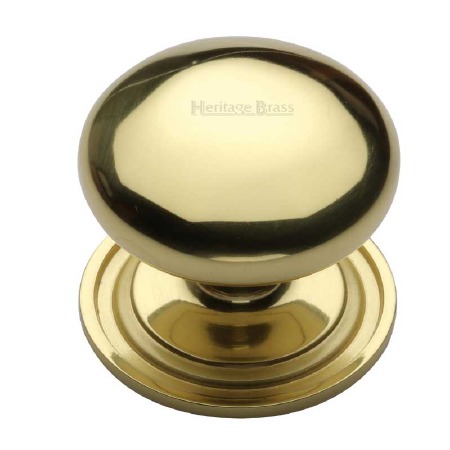 Heritage Round Cabinet Knob C2240 48 Polished Brass