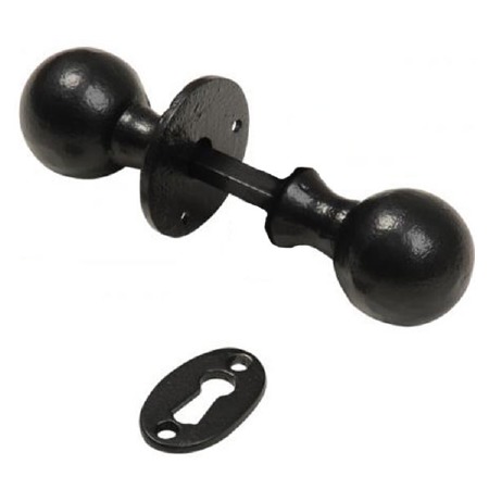 Kirkpatrick C387 Rim Door Knobs Antique Black