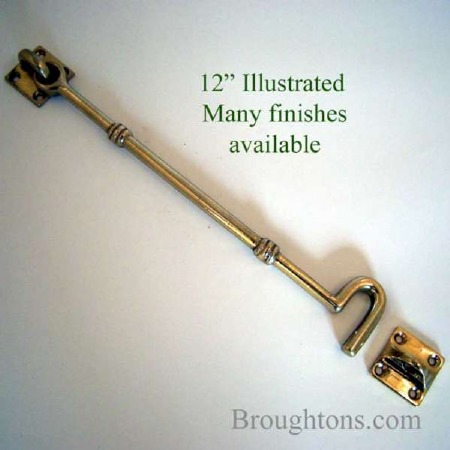 Aston Cabin Hook 305mm Polished Brass Unlacquered