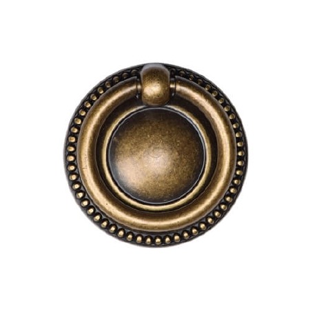Heritage Classic Beaded Cabinet Drop Pull TK2212 Distressed Brass