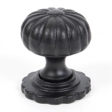 From The Anvil Cabinet Knob Black Small with Rose