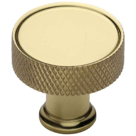 Heritage Florence Knurled Cabinet Knob C4648 Polished Brass