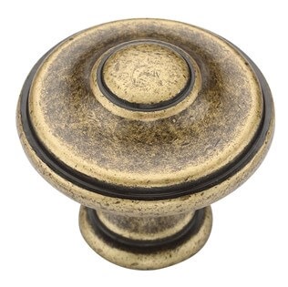 Heritage Domed Cabinet Knob TK4408 30mm Distressed Brass