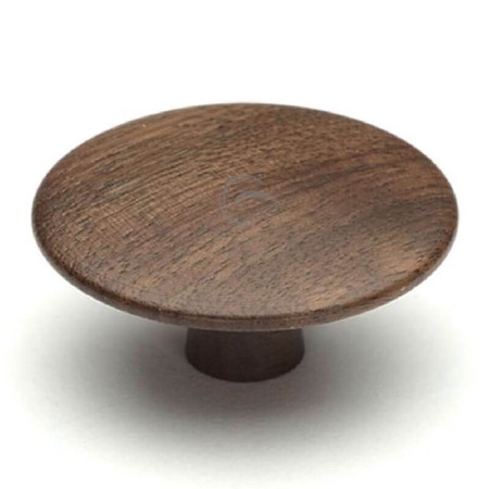 Heritage Mushroom Cabinet Knob W4466 48mm Walnut Wood