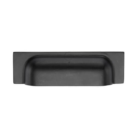 Heritage Military Drawer Pull FB1720 76-96mm Black Iron Rustic
