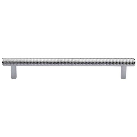 Heritage Knurled Cabinet Pull V4458 160mm Polished Chrome