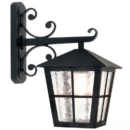 Elstead Canterbury Outdoor Wall Down Light Lantern Black