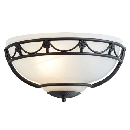 Elstead Carisbrooke Wall Uplight Black