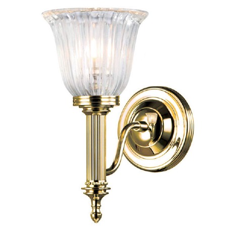 Elstead Carroll 1 Bathroom Wall Light Polished Brass