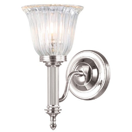 Elstead Carroll 1 Bathroom Wall Light Nickel