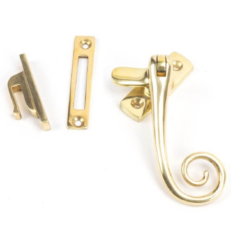 From The Anvil Cast Monkeytail Window Handle Polished Brass