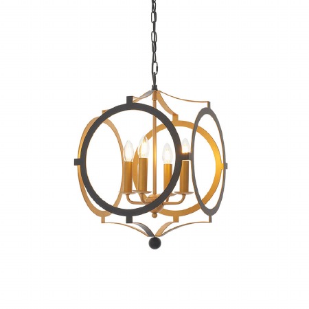Castletown 4 Light Pendant Black