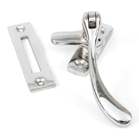 From The Anvil Cast Peardrop Window Handle Polished Chrome