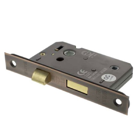Mortice Bathroom Lock CE Marked 2.5" Antique Copper - Broughtons ...