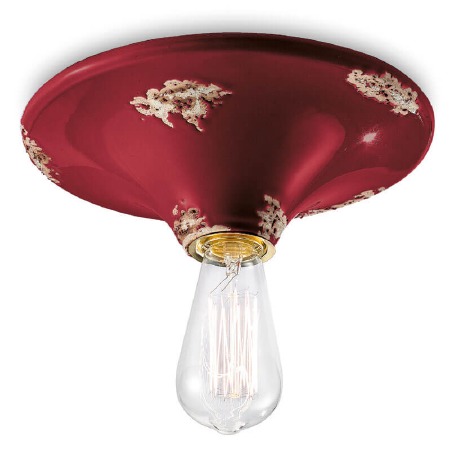 Ferroluce Ceiling Light C134 Vintage Bordeaux