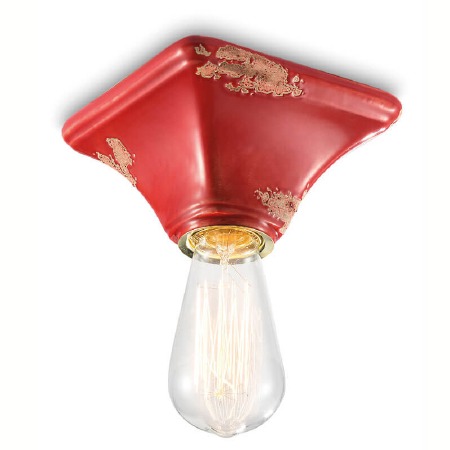 Ferroluce Ceiling Light C135 Vintage Rosso