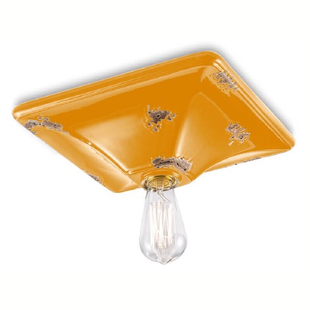 Ferroluce Ceiling Light C136 Vintage Giallo