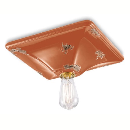Ferroluce Ceiling Light C136 Vintage Arancio