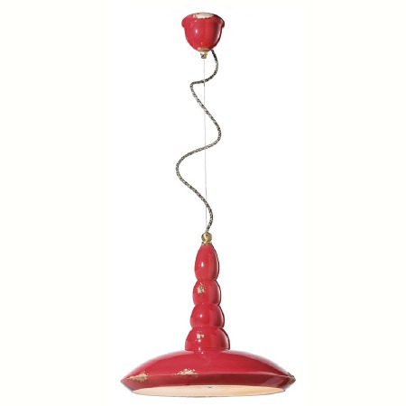 Ferroluce Pendant Light C1410 Vintage Rosso