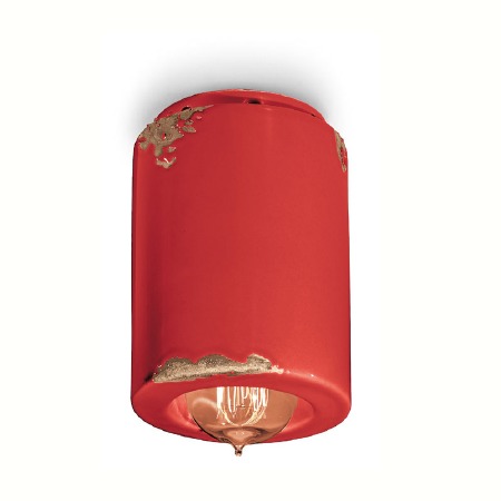 Ferroluce Ceiling Light C985 Vintage Rosso