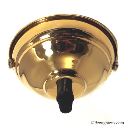 Ceiling Rose P7 with Cord Grip Polished Brass