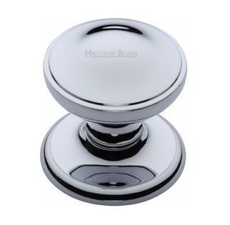 Heritage V900 Centre Door Knob Polished Chrome