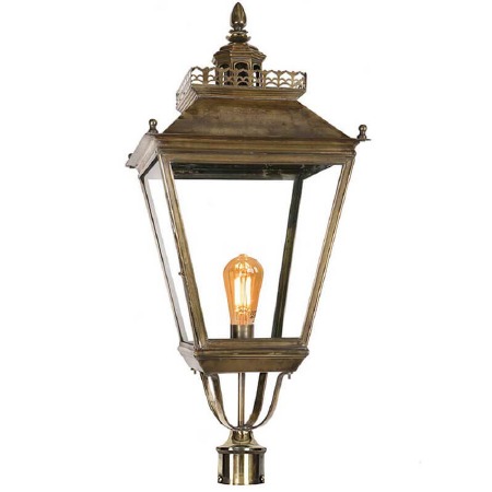 Chateau Large Lamp Post Head for 3" dia. Renovated Brass